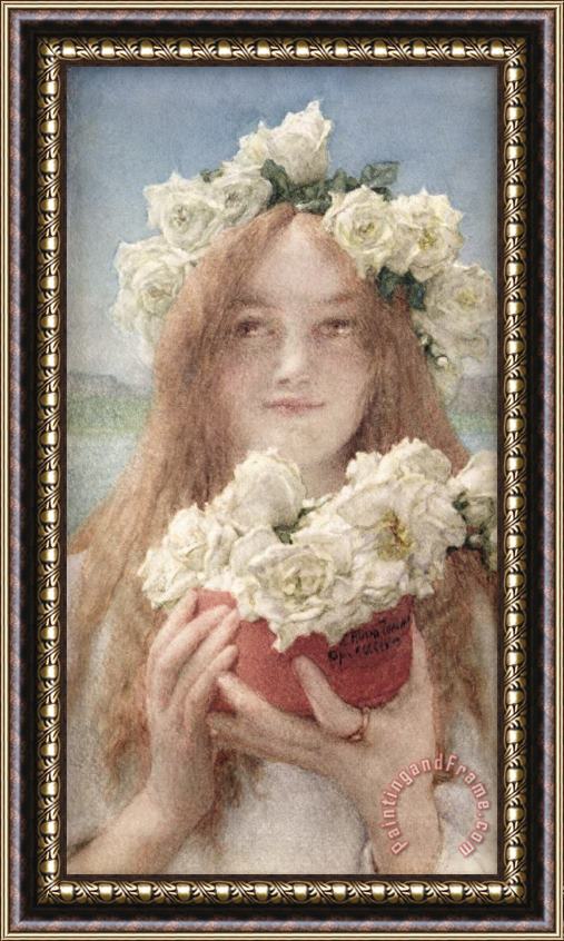 Sir Lawrence Alma-Tadema Summer Offering Framed Painting