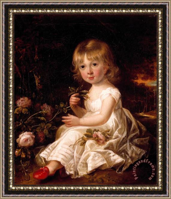 Sir William Beechey Portrait of a Young Girl Framed Painting