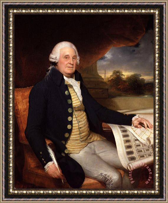 Sir William Beechey Portrait of John Carr (1723-1807), British Architect, 1791 Framed Painting