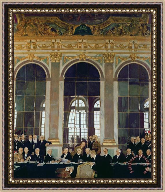 Sir William Orpen The Treaty of Versailles Framed Painting