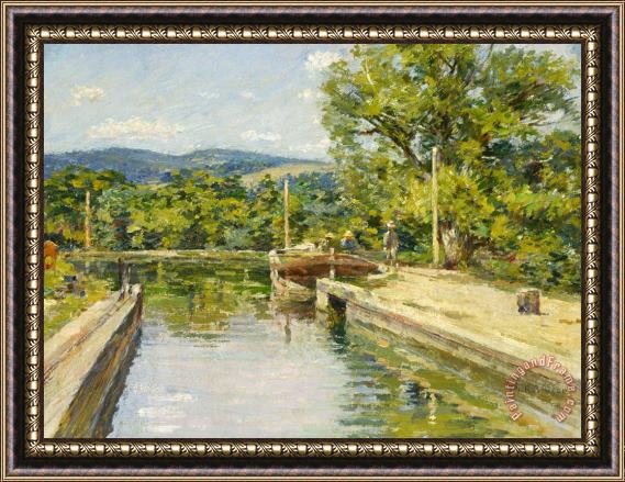 Theodore Robinson Canal Scene Framed Print
