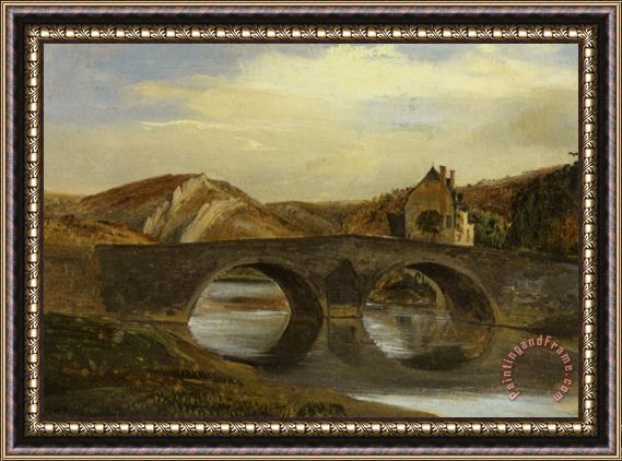 Theodore Rousseau Pont Dans Le Jura Framed Painting