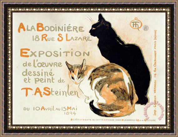 Theophile Alexandre Steinlen A La Bodiniere Framed Painting