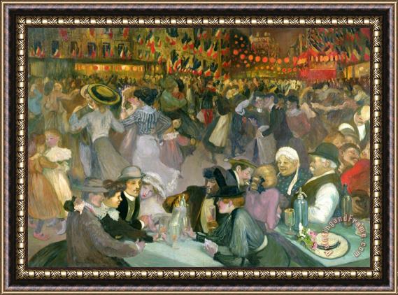 Theophile Alexandre Steinlen Ball on the 14th July Framed Print