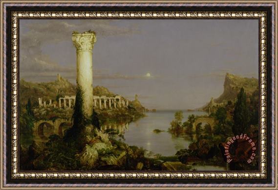 Thomas Cole The Course of Empire - Desolation Framed Painting