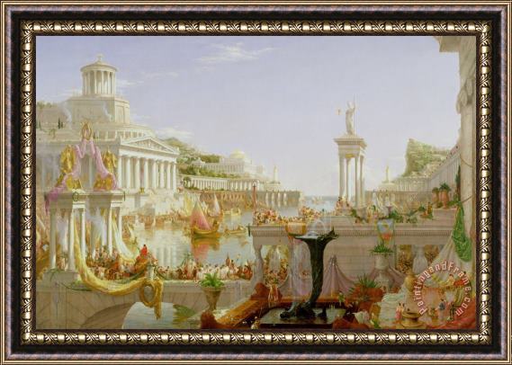 Thomas Cole The Course of Empire - The Consummation of the Empire Framed Print
