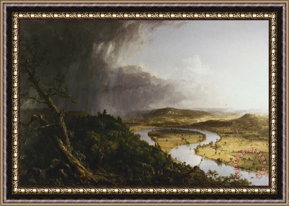 Thomas Cole View From Mount Holyoke, Northampton, Massachusetts, After a Thunderstorm The Oxbow Framed Painting