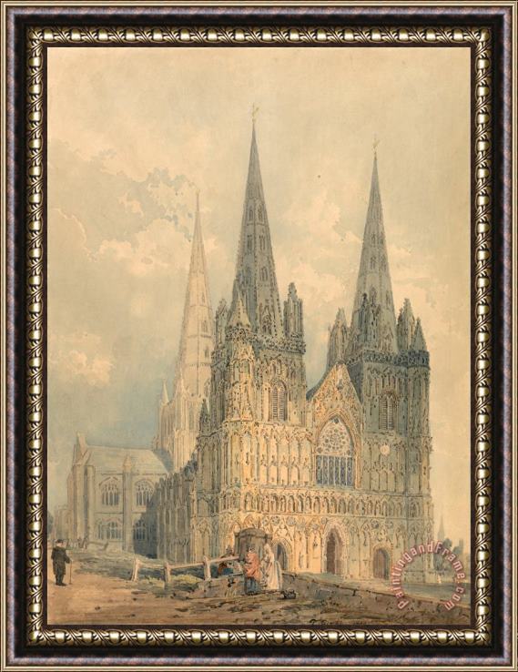 Thomas Girtin Lichfield Cathedral, Staffordshire Framed Painting