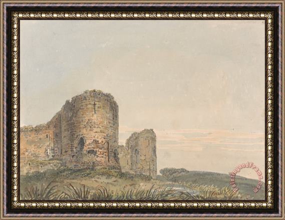 Thomas Girtin Pevensey Castle, Sussex Framed Painting