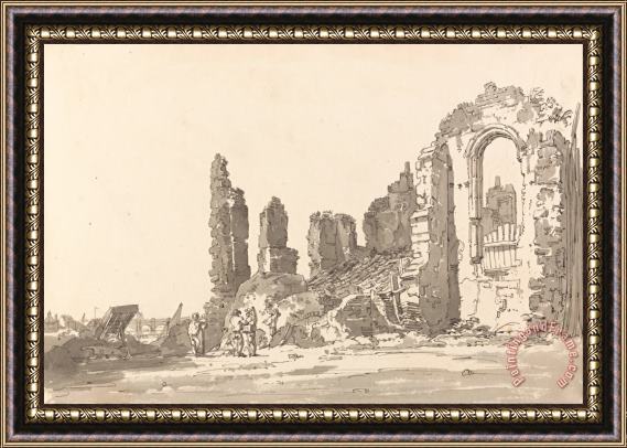 Thomas Girtin Ruins of The Savoy Palace, London Framed Print