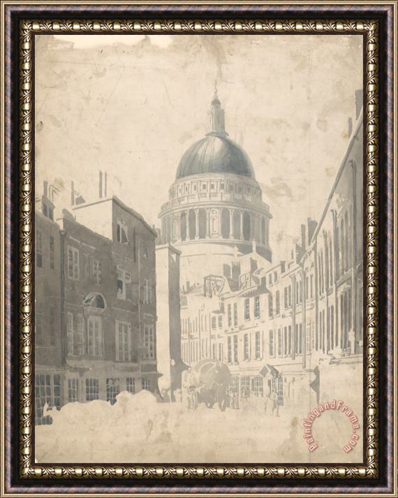 Thomas Girtin St. Paul's Cathedral, From St. Martin's Le Grand, London Framed Print
