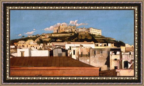 Thomas Jones A View of Certosa Di San Martino with The Castel Sant Elmo, Naples Framed Painting