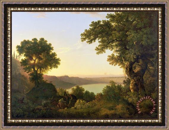 Thomas Jones Lake Albano - Italy Framed Painting