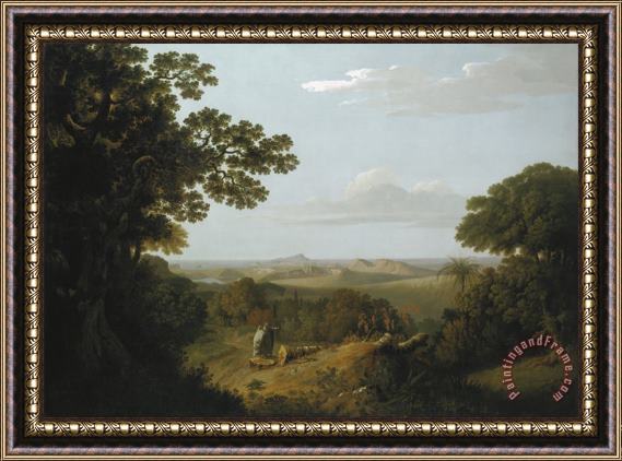 Thomas Jones View of The Campi Flegrei From The Camaldolese Convent Near Naples Framed Painting