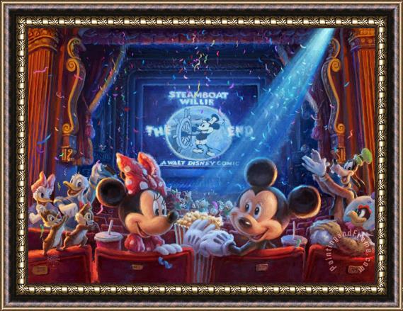 Thomas Kinkade 90 Years of Mickey Framed Painting