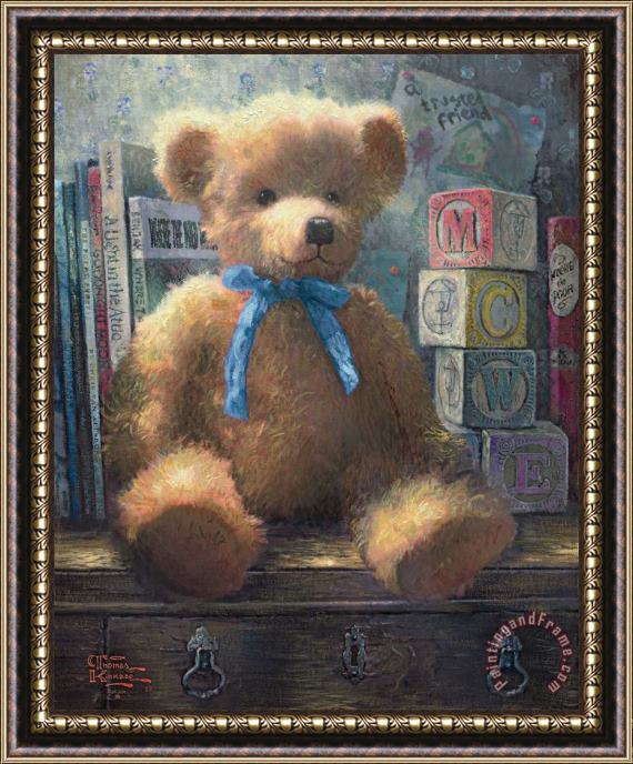 Thomas Kinkade A Trusted Friend - Blue Bell Framed Painting