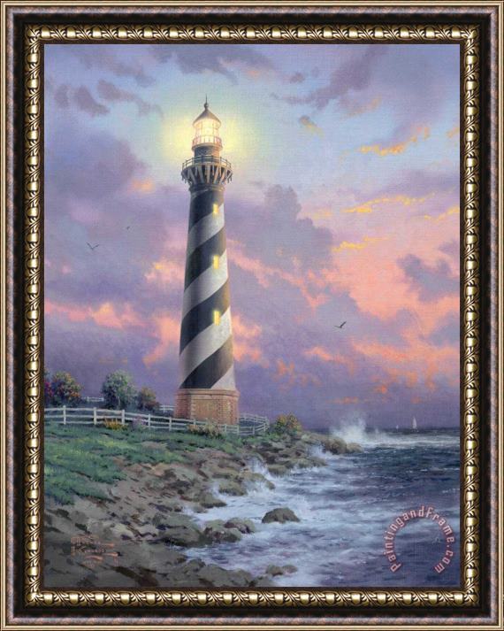 Thomas Kinkade Cape Hatteras Light Framed Print