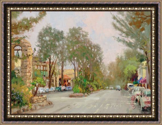 Thomas Kinkade Carmel, Ocean Avenue Ii Framed Painting