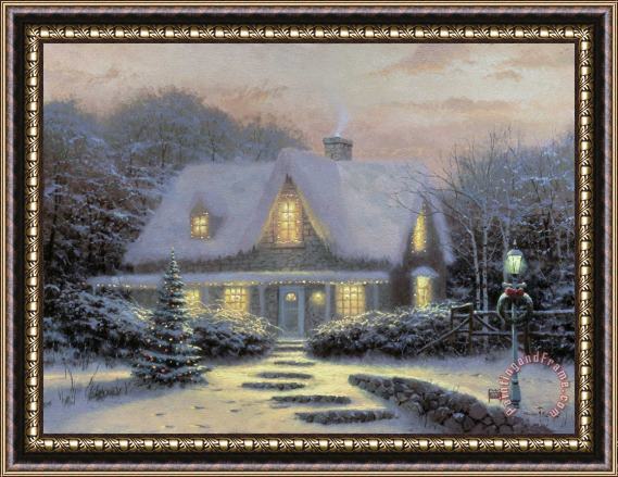 Thomas Kinkade Christmas Eve Framed Painting