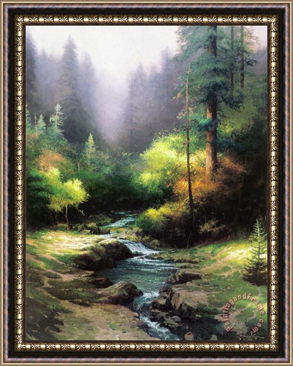 Thomas Kinkade Creekside Trail Framed Print