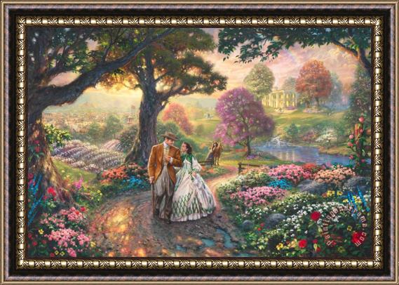 Thomas Kinkade Gone with The Wind Framed Painting