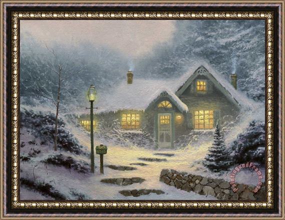 Thomas Kinkade Home for The Evening Framed Painting