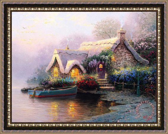 Thomas Kinkade Lochaven Cottage Framed Painting