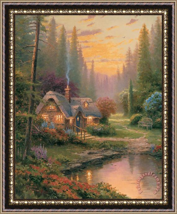 Thomas Kinkade Meadowood Cottage Framed Painting