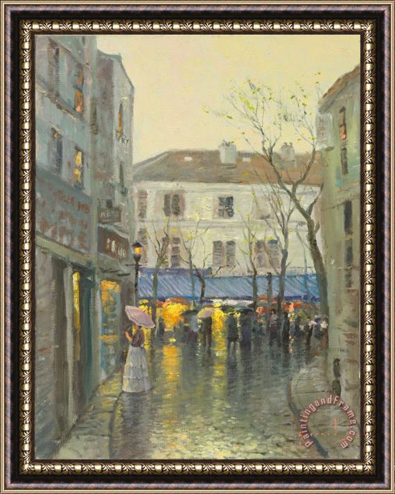 Thomas Kinkade Montmartre Framed Painting