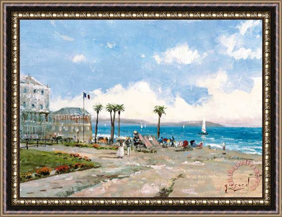 Thomas Kinkade Morning at Nice Framed Painting