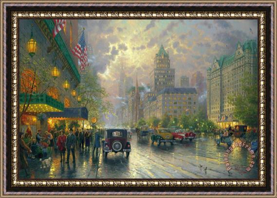 Thomas Kinkade New York, 5th Avenue Framed Painting