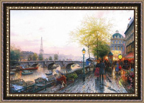 Thomas Kinkade Paris, Eiffel Tower Framed Painting
