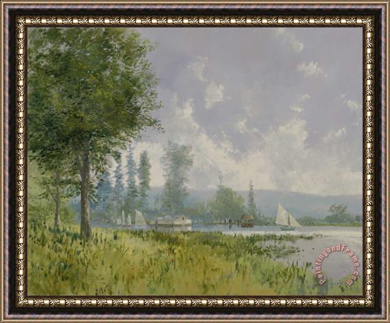Thomas Kinkade Sailing Day Framed Painting