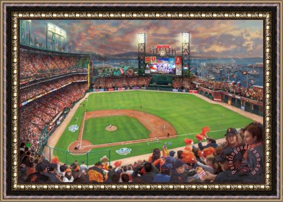 Thomas Kinkade San Francisco Giants, It's Our Time Framed Painting