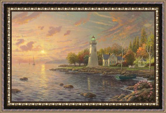 Thomas Kinkade Serenity Cove Framed Painting
