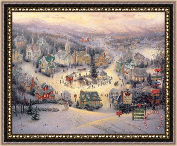 Thomas Kinkade St. Nicholas Circle Framed Print