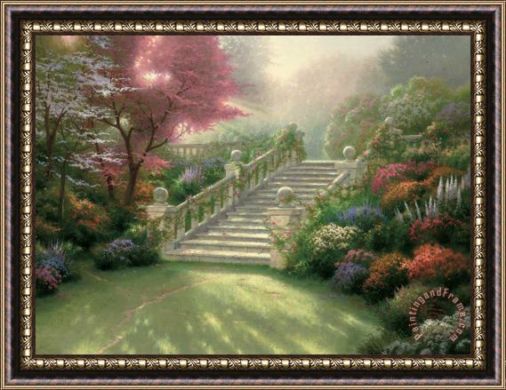Thomas Kinkade Stairway to Paradise Framed Painting