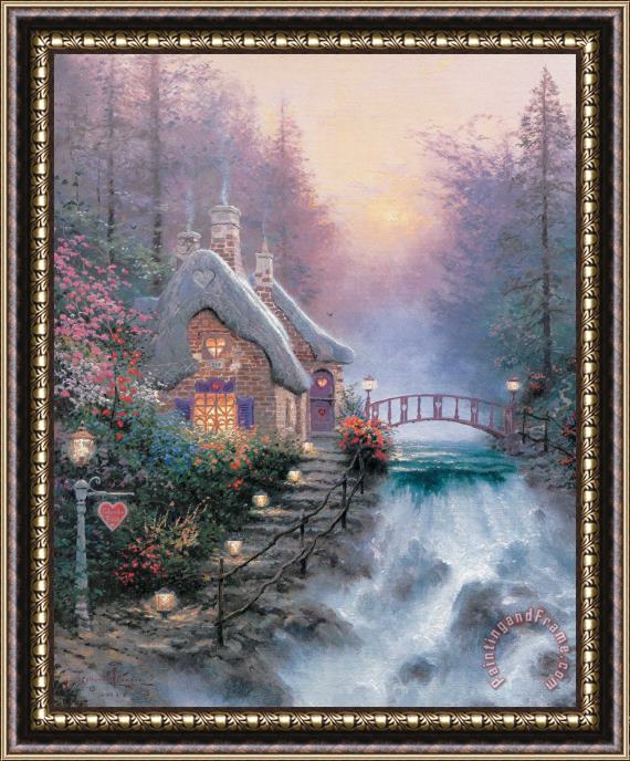Thomas Kinkade Sweetheart Cottage Ii Framed Painting