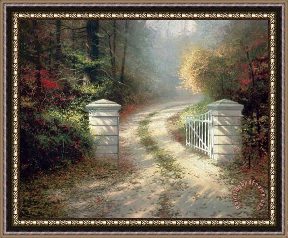 Thomas Kinkade The Autumn Gate Framed Painting