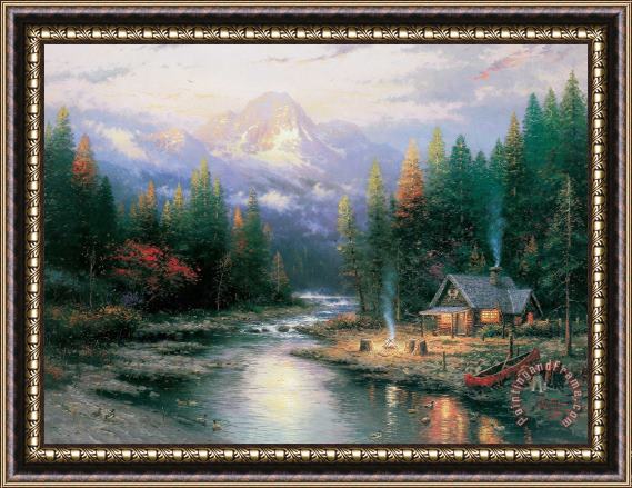 Thomas Kinkade The End of a Perfect Day Ii Framed Painting