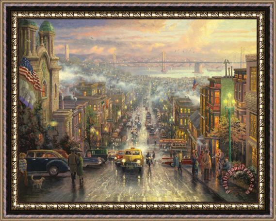 Thomas Kinkade The Heart of San Francisco Framed Painting