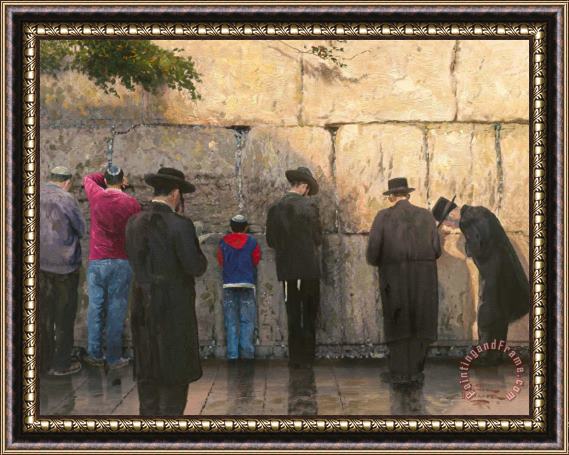 Thomas Kinkade The Wailing Wall, Jerusalem Framed Painting