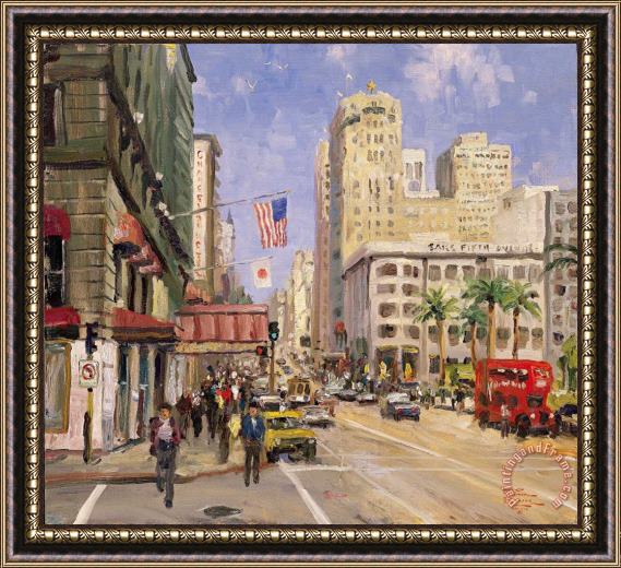 Thomas Kinkade Union Square, San Francisco Framed Painting
