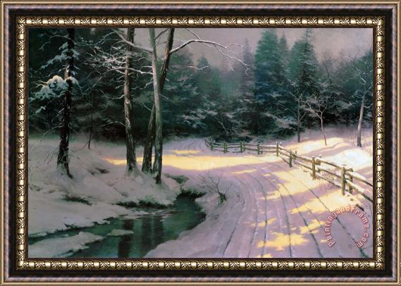 Thomas Kinkade Winter Glen Framed Painting