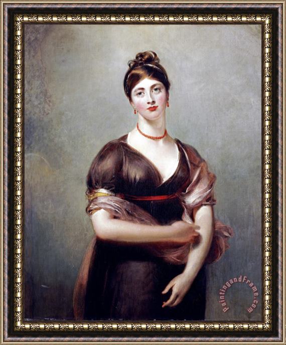 Thomas Lawrence Portrait of Elizabeth Jennings Framed Painting