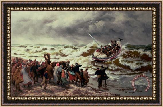 Thomas Rose Miles The Return of the Lifeboat Framed Print