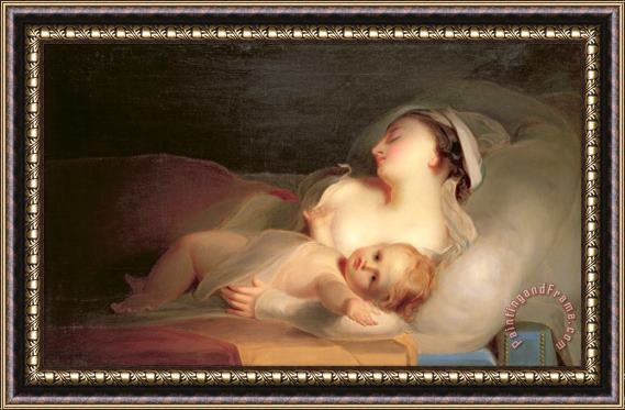 Thomas Sully Mother And Child Framed Painting