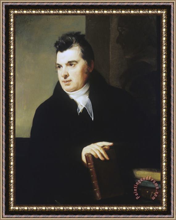 Thomas Sully Portrait of David Hosack, M.d. Framed Print