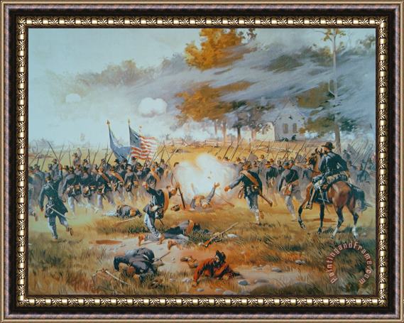 Thure de Thulstrup The Battle of Antietam Framed Painting