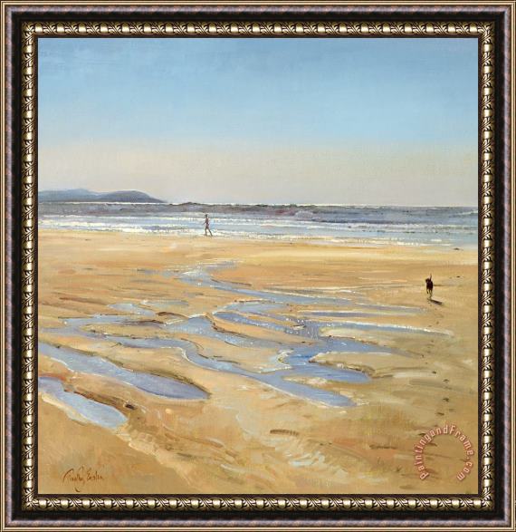 Timothy Easton Beach Strollers Framed Painting